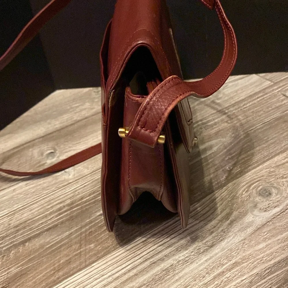 Vintage Cartier Burgundy  Calf Leather  Bag - Picture 7 of 16